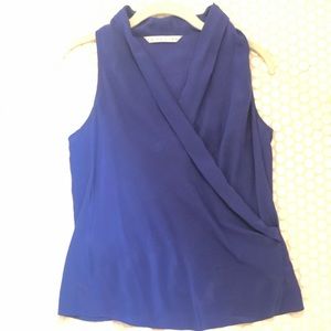 Trina Turk Royal Blue Silk Top
